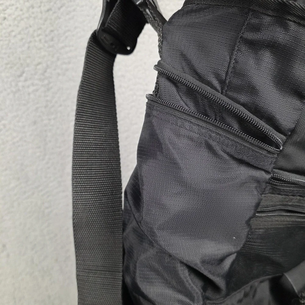 L.L. Bean‎ Messenger Bag Mens Large Black Nylon Crossbody Travel Organizer